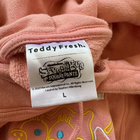 Teddy Fresh x SpongeBob Hoodie (Pink) Size Large Limited Edition - Picture 8 of 10